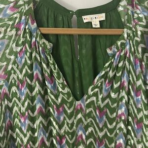 This long dress is feminine and flattering!